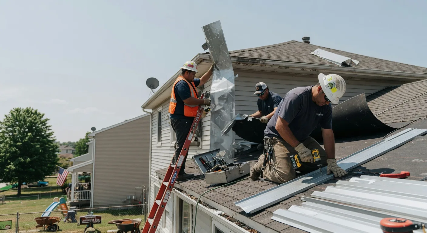 Storm Damage Metal Roof Repair in Larrabee, IA